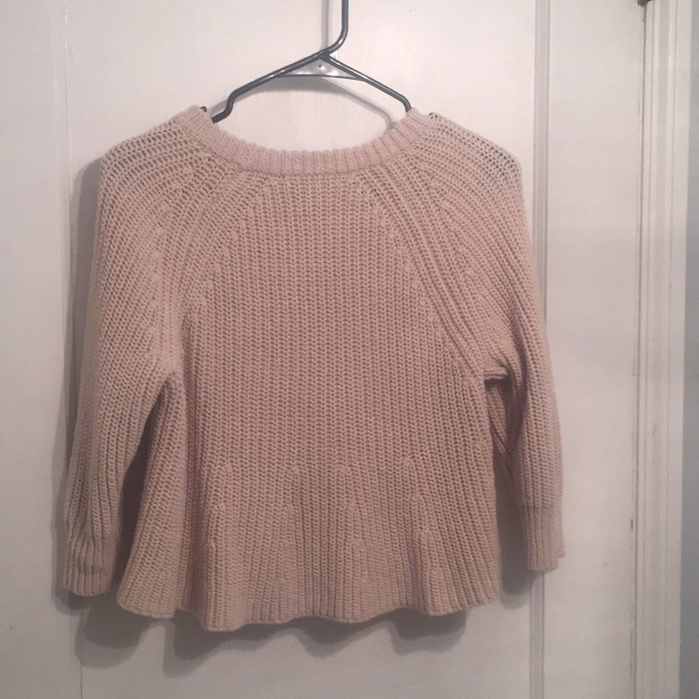 Madewell Small Tan Cropped Sweater